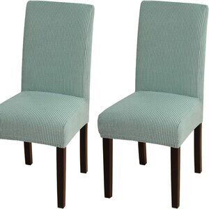 NIP! Set of (2) Stretch Dining Chair Covers Green